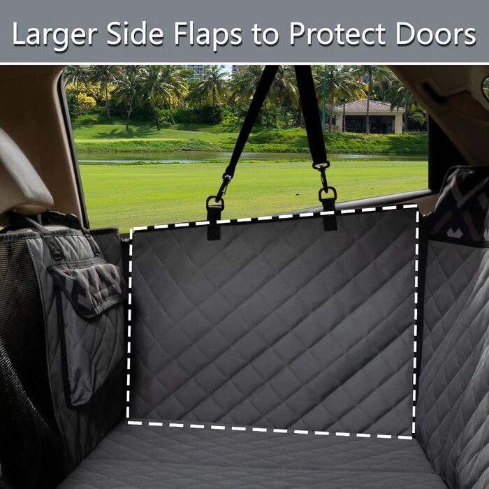 Захист сидіння авто для собак з твердим дном (Hängemattenbrücke) - сірий, для стандартних авто та SUV