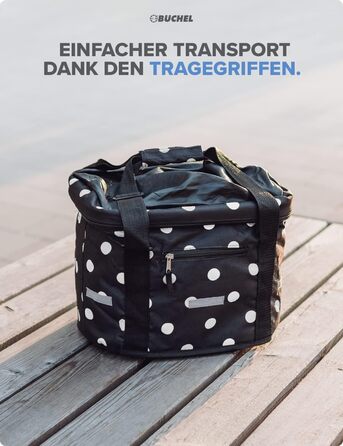 Фридріх Бухель Кошик для велосипеда спереду | Сумка для покупок | Складаний | Кошик для велосипеда з експрес-кріпленням для швидкого встановлення та зняття | Кошик для велосипеда спереду, кошики для велосипедів, велосипедна сумка, аксесуари для велосипеда