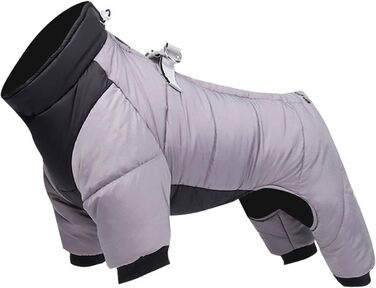 Зимовий одяг для собак: тепла куртка, жилет, костюм, комбінезон від снігу та вітру (жовтий, сірий, 3XL)