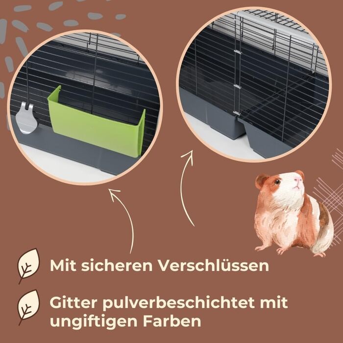 Клітка для кроликів XXL Indoor/Outdoor, 160 см, для морських свинок та кроликів, з годівницею, клітка для дрібних тварин