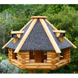 Великий годівничка для птахів XXL 70x45 см, дах із структурною штукатуркою, преміум-якість