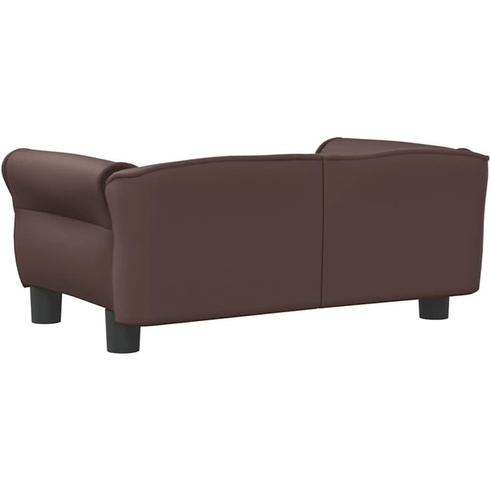 Лягушковий лежак для собак, м'який лежак для тварин, лежанка-софа для маленьких собак, лежанка для котів, коричневий штучний шкіряний, 70x45x30 см