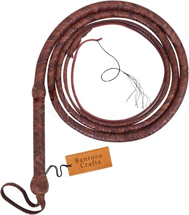 БантОро Крафтс - Пеітска (батіг) Індіана Джонс з Кенгурячої Шкіри, 16 плетінок, 4.8 метрів