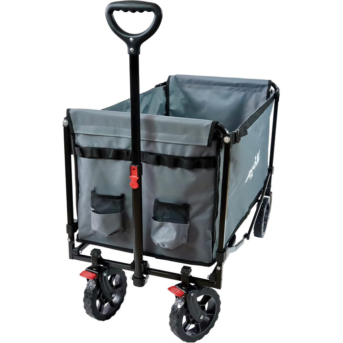 FROSAL Візок для собак Бруно сірий складний | Транспортний візок для собак з легким доступом