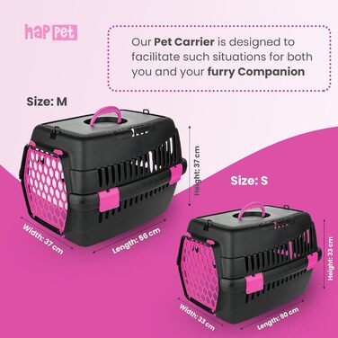 Транспортна переноска для котів та собак Tiertransportbox Teddy M, темно-сіра, 56x37x37 см – міцна, з гарною вентиляцією, переноска для подорожей