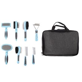 Набір гребінців для собак та котів 8 в 1: багатофункціональний інструмент для догляду за довгою шерстю, гребінь з нержавіючої сталі, ергономічна ручка, ефективне видалення ковтунів