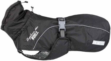 Зимова куртка для собак TRIXIE WINTERMANTE Expore, чорна, водонепроникна, вітронепроникна, 62 см, XS, для прання в машині