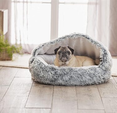 Кігтеточка-лежанка для котів та собак Weltbild - затишна печерка Ø 60 см з плюшу, як лежанка для котів або собак, печерка, що можна прати