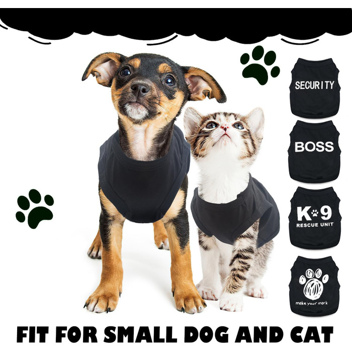 Одяг для собак маленьких порід: чорний, XS. Літній, безпечний, стильний одяг для чихуахуа, такси, йорків, ши-тцу.