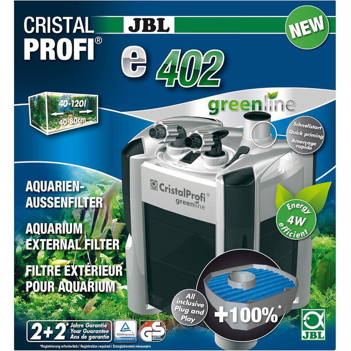 Зовнішній фільтр для акваріума JBL CristalProfi e902 greenline CLASSICO