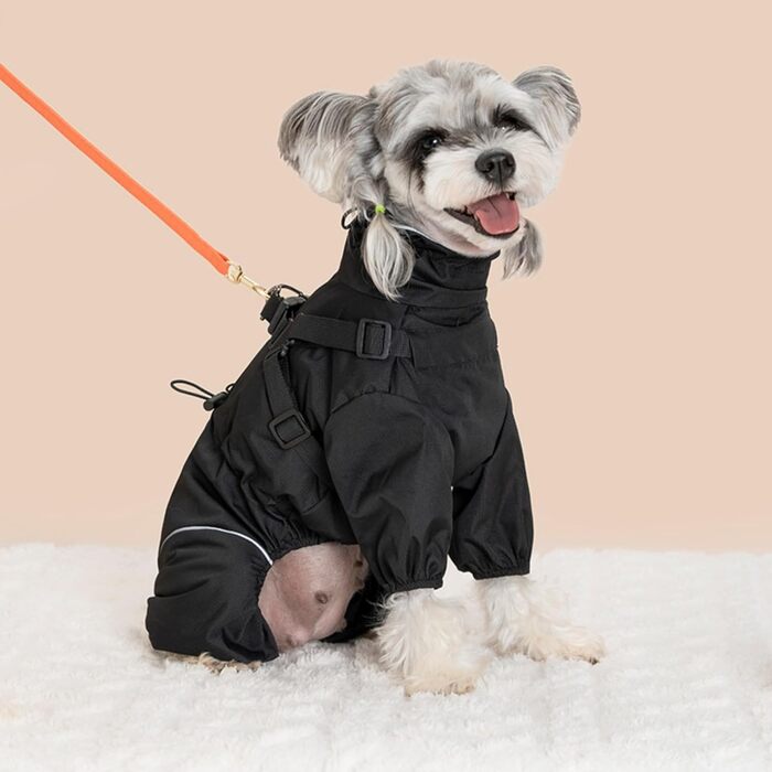 Зимовий теплий куртка для собак з отвором для повідка, вітронепроникний зимовий одяг для малих, середніх та великих собак (D28 Violett,M)