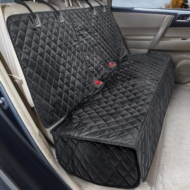 Водонепроникна накидка для автосидіння ISOFIX ANOSOSPECIAL XL, захисна накидка для заднього сидіння авто для собак, універсальна для SUV, чорна, стійка до подряпин