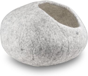 Преміум котяча лежанка Fellefant з вовни, ручна робота – м'який фетровий будиночок для котів, 100% натуральна вовна