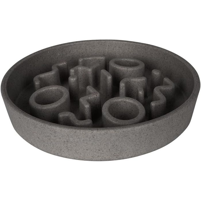 District 70 Повільний годівник для котів з бамбуку, сірий, діаметр 13,5 см