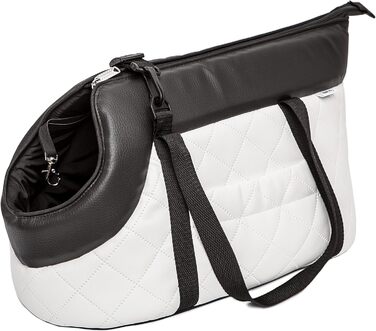 Сумка-переноска для собак та котів з екошкіри, до 2,5 кг, білий колір