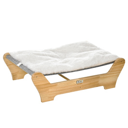 Гамак PawHut Cat Bed з каркасом для кішок 68x43x20см Підняте котяче гніздо з м'якою сосновою подушкою