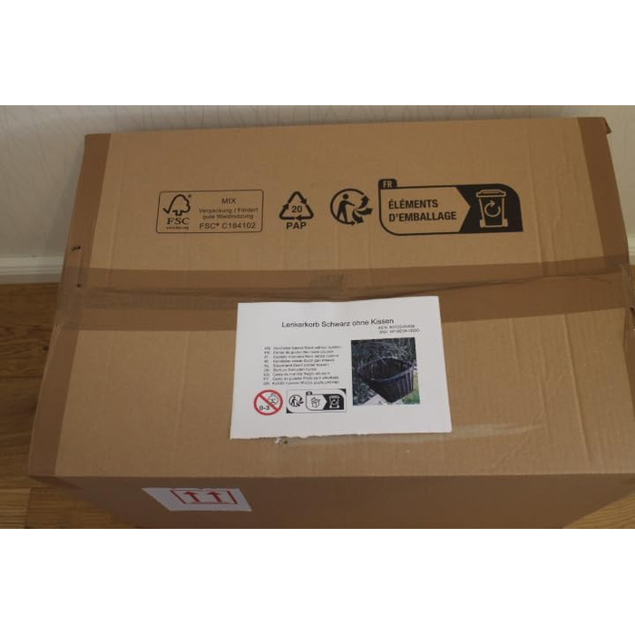 Кошик для собак на кермо велосипеда з плетеної лози з металевою сіткою та подушкою (чорний). Кошик для велосипеда з лози (без подушки)