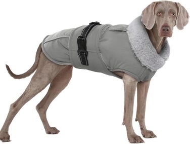 Теплий флісовий халат для собак XXL (Сірий, 2XL) - теплий халат, пуловер для великих собак