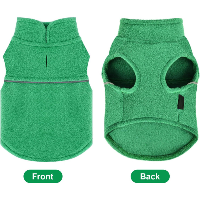 Тепла флісова жилетка для собак, пухнастиків, дрібних цуценят, хлопчиків та дівчаток (XXS, зелений)