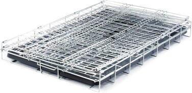 Складана металева клітка для транспортування Vadigran Classic, 76x48x55 см, срібляста, розмір L