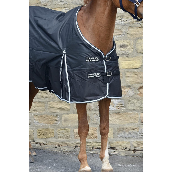 Turner Equestrian Pferdedecke Ripstop, легка, водонепроникна, 50 г, чорна