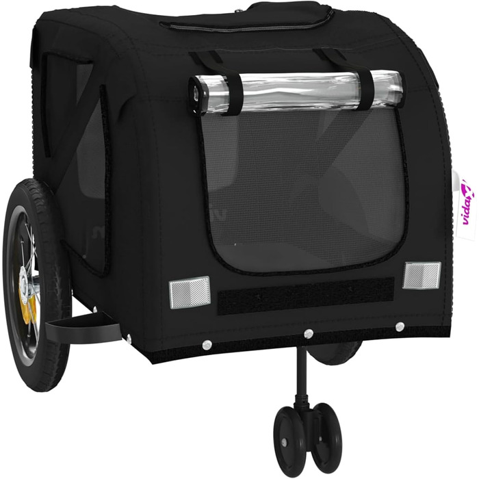 Навісник для собак Robuster на велосипед - чорний, 122x52x53 см, з PVC-покриттям, для малих собак та котів