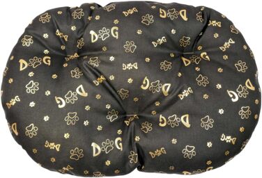 М'який лежак для собак та котів, овальний, 70x48 см, коричневий, для транспортування та в ліжко