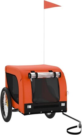 SECOLI Причіп для собак, візок для собак, буги для собак з відбивачем. Причіп для велосипеда для собак до 45 кг, оранжевий, 136 x 69 x 73.5 см