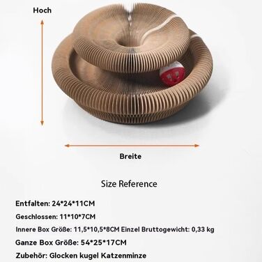 Котячий когтетоп складний, портативний, з інтерактивною м'ячиком для зняття стресу у котів