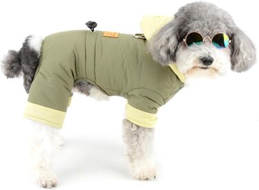 Флісова куртка для собак Ranphy з капюшоном, для маленьких собак, цуценят, з кільцем D, регульованим шнурком, утеплена, тепла, на осінь/зиму, для Чихуахуа, Йоркширського тер'єра, кота, сіра, L