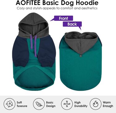 Теплий капюшон для великих собак AOFITEE, рожевий, розмір L. Ідеально для Boston Terrier та Mops. Базовий капюшон для осені та зими.