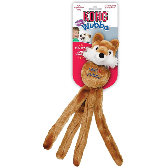 KONG Wubba Friends – іграшка-апорт для малих собак із пискавкою, різні фігурки