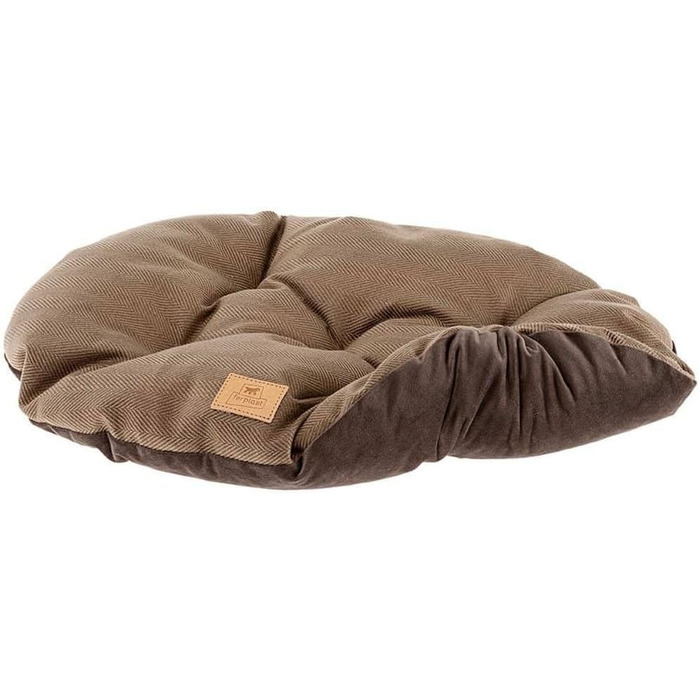 Ліжко для собак та котів Ferplast, м'який лежак, 55 x 41 x 15 см, блакитний (Tweed коричневий, 85 x 5 x 55 см), миється