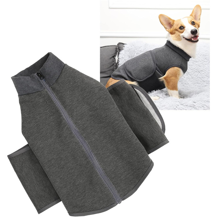 Жакети та жилети для собак від тривоги: комфортний одяг для собак, що переживають тривогу, зняття тривоги, заспокійлива жилетка-обгортання, дихаюча тканина, розмір S