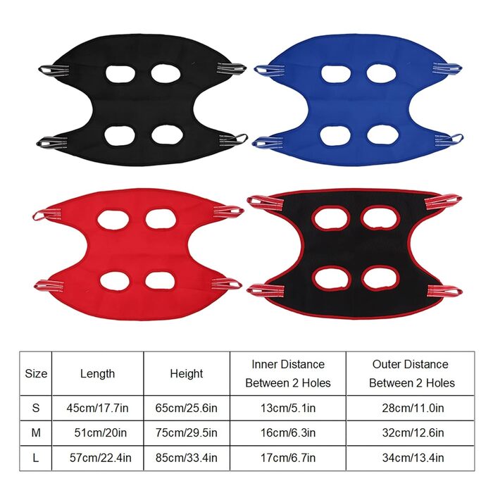 Набір для догляду за собаками: гамак, інструменти для грумінгу, набір з 10 шт. (чорний та червоний)