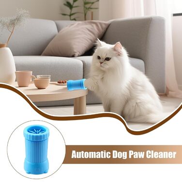 Автоматичний мийник лап для собак Duroecsain, електричний | Мийка лап для собак та котів USB, перезарядна, блакитна