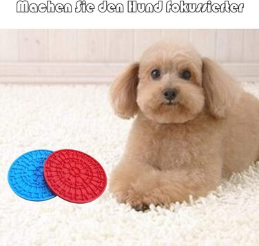 Килимок для миття собак і котів EXFEA: не слизький, з сильною фіксацією, 2 шт. (синій, червоний)