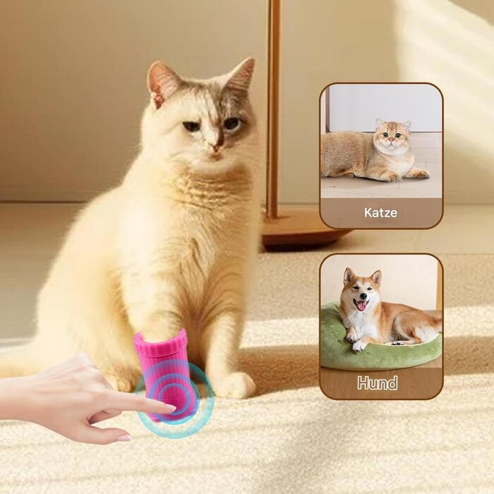 Автоматичний мийник лап для собак | USB-мийка для лап | Портативна мийка для собак та котів Buddy Muddy | Рожевий