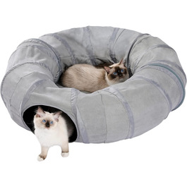 PAWZ Road Тоннель для котів, іграшка-тоннель, сірий, кругла форма