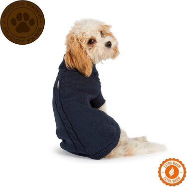 Теплий водонепроникний костюм для собак Muddy Paws Anco, розмір 50 см, блакитний, з повідком та нагрудником