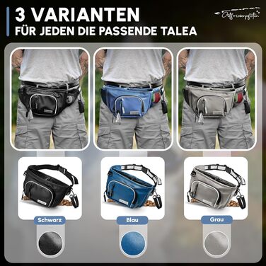 Сумка для ласощів для собак 'Talea' з штучної шкіри, темно-синя - Легкий доступ завдяки магнітному закриттю, знімний внутрішній кишеню, для аксесуарів для собак