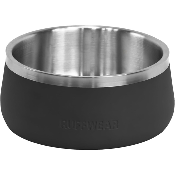 Миска для собак Ruffwear Basecamp Napf з нержавіючої сталі, легка та портативна, для ласощів, корму та води, з неслизьким дном, придатна для миття в посудомийній машині, витримує витікання, сірий колір