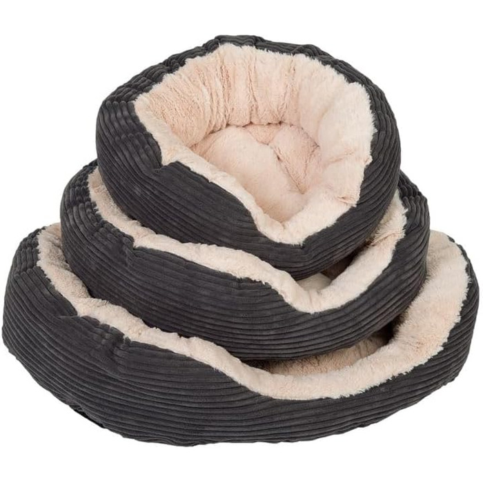 Крісло-гніздочко для котів Zooplus Cozy Cord, темний графіт, L 81x63x18 см