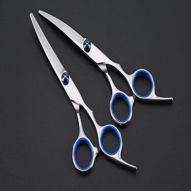 Набір для стрижки тварин QUNINE (6 шт.): професійні ножиці для собак та котів, нержавіюча сталь, 15.2 см