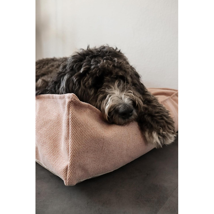 Ортопедичне ліжко для собак Flamingo Baldar – прямокутне, бежеве, 80 см. Комфортне місце для сну з подушкою Baldar, 80x60x18 см