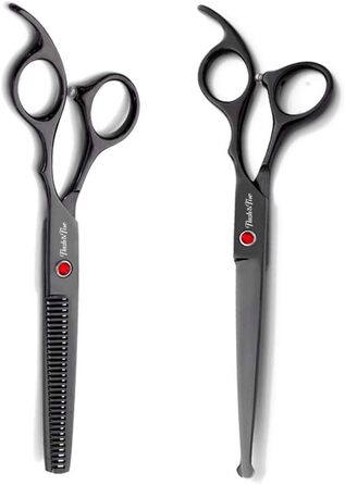 Набір професійних ножиць для грумінгу домашніх тварин 7,0 дюймів (3 шт.), нержавіюча сталь, безпечні закруглені кінчики, для собак та котів