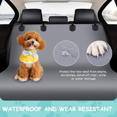 Чохли на сидіння для собак Nobleza: водонепроникні, зносостійкі, універсальні, 140x110 см (Сірий)