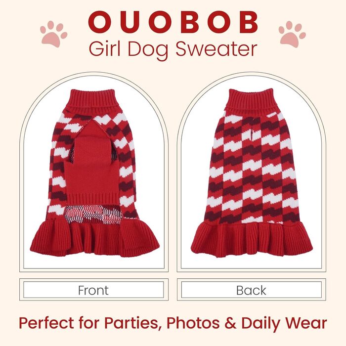 Пуловер для сук собак, теплий та стильний