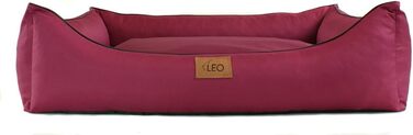 Лежак для собак Leo4dog Leo Codura, поліестер, коричневий, розмір L 80x60 см, ортопедичне ліжко, диван для собак, подушка, кошик