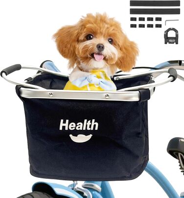 Складаний велосипедний кошик на кермо для собак, покупок, пікніків. З адаптером для керма